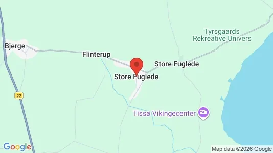 Huse til salg i Store Fuglede - kort over placeringen