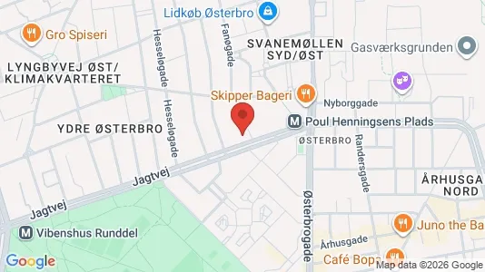 Lejligheder til salg i Østerbro - kort over placeringen