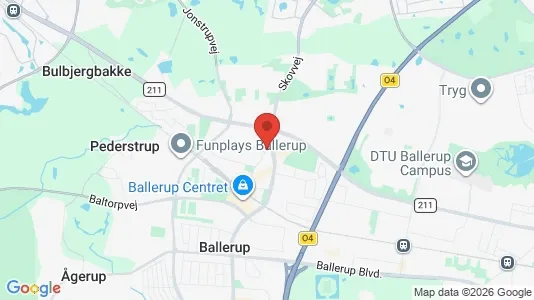 Huse til salg i Ballerup - kort over placeringen