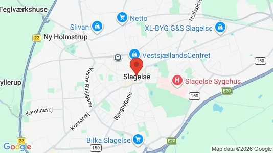 Lejligheder til leje i Slagelse - kort over placeringen
