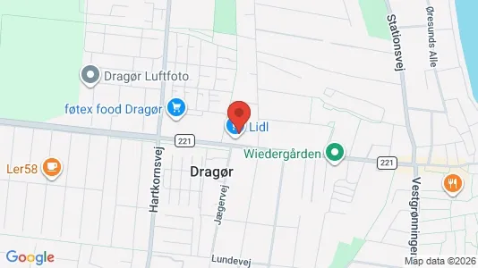 Lejligheder til salg i Dragør - kort over placeringen
