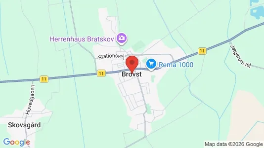 Sommerhuse til salg i Brovst - kort over placeringen