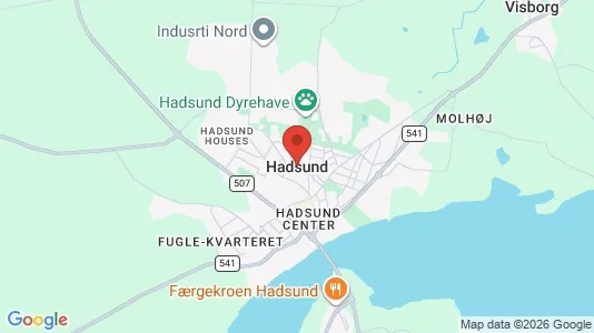 Sommerhuse til salg i Hadsund - kort over placeringen