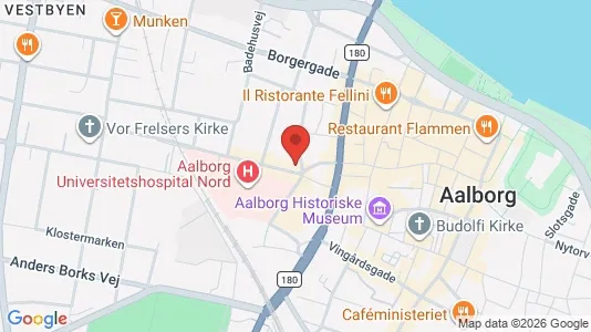 Lejligheder til salg i Aalborg Centrum - kort over placeringen
