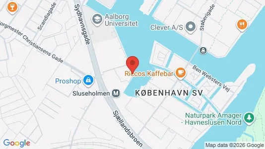 Lejligheder til salg i København SV - kort over placeringen