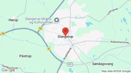 Huse til salg i Slangerup - kort over placeringen