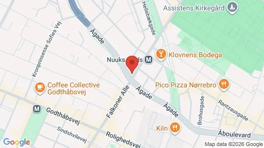 Lejligheder til salg i Nørrebro - kort over placeringen