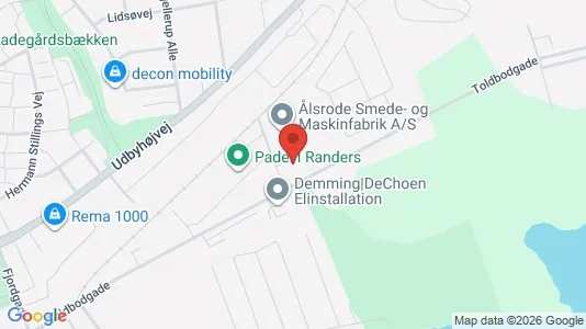 Lejligheder til leje i Randers NØ - kort over placeringen