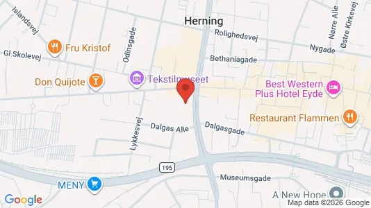 Lejligheder til salg i Herning - kort over placeringen