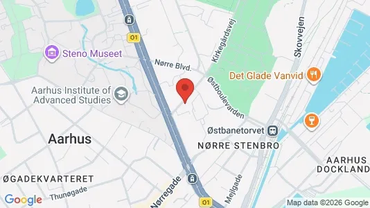 Lejligheder til leje i Århus C - kort over placeringen
