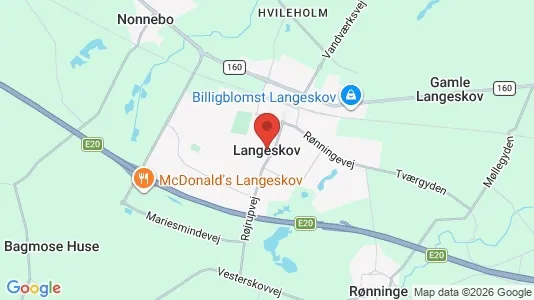 Huse til leje i Langeskov - kort over placeringen