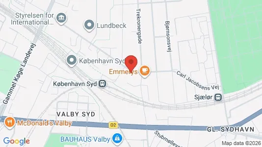 Lejligheder til leje i Valby - kort over placeringen
