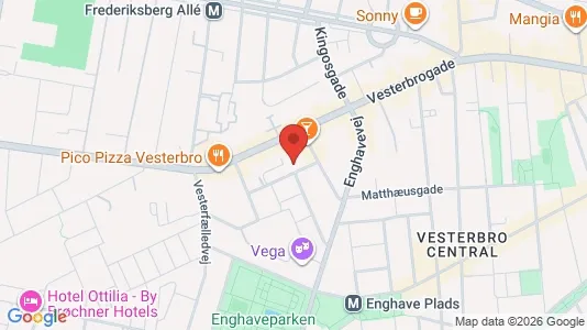 Lejligheder til leje i Vesterbro - kort over placeringen