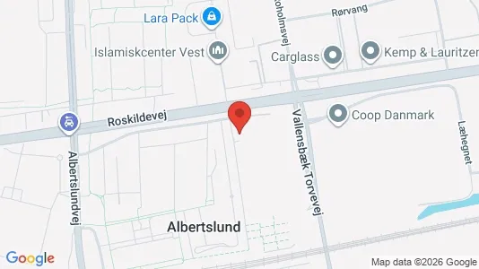 Lejligheder til leje i Albertslund - kort over placeringen