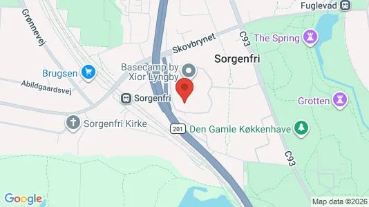 Lejligheder til leje i Kongens Lyngby - kort over placeringen