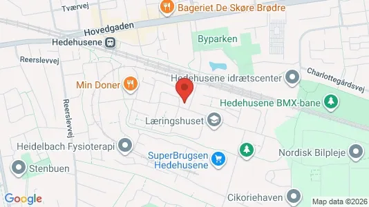 Lejligheder til leje i Hedehusene - kort over placeringen