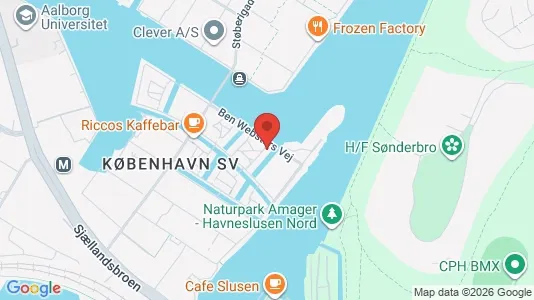 Lejligheder til leje i København SV - kort over placeringen
