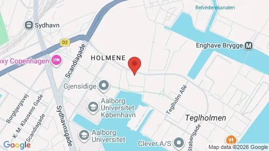 Værelser til leje i København SV - kort over placeringen