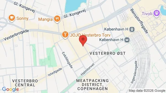 Lejligheder til leje i Vesterbro - kort over placeringen