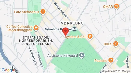 Lejligheder til leje i Nørrebro - kort over placeringen