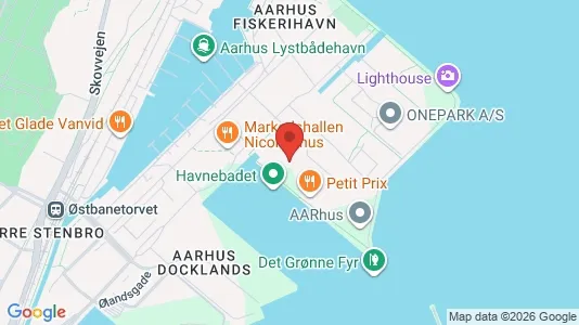 Lejligheder til salg i Århus C - kort over placeringen