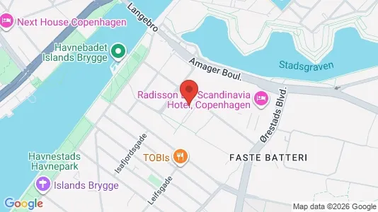 Lejligheder til salg i København S - kort over placeringen