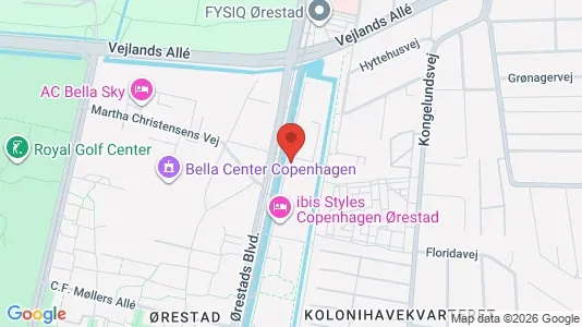 Lejligheder til salg i København S - kort over placeringen