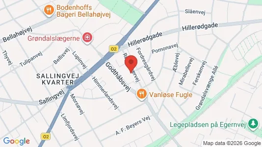 Andelsboliger til salg i København NV - kort over placeringen
