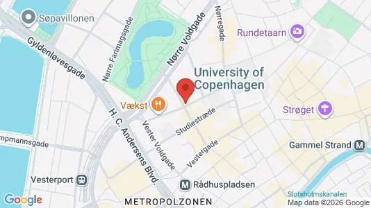 Andelsboliger til salg i København K - kort over placeringen