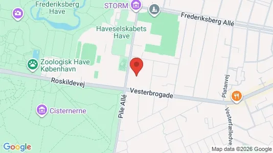 Andelsboliger til salg i Frederiksberg - kort over placeringen
