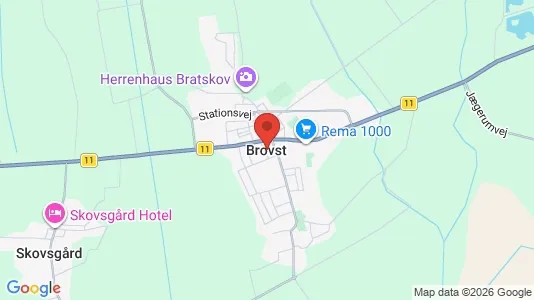 Lejligheder til leje i Brovst - kort over placeringen