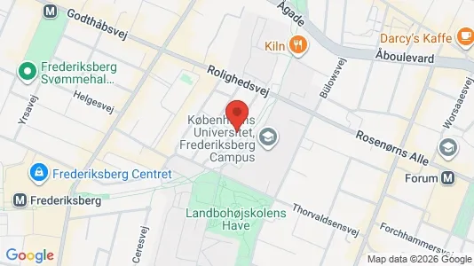Andelsboliger til salg i Frederiksberg C - kort over placeringen