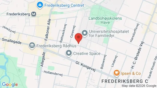 Andelsboliger til salg i Frederiksberg C - kort over placeringen