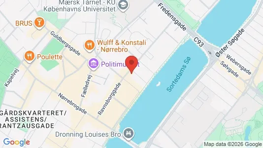 Andelsboliger til salg i Nørrebro - kort over placeringen