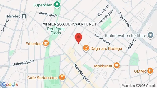 Lejligheder til salg i Nørrebro - kort over placeringen