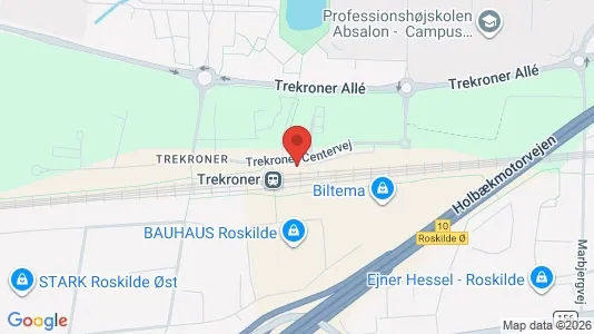 Lejligheder til leje i Roskilde - kort over placeringen