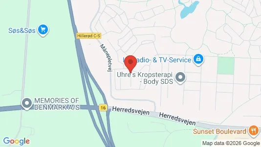 Lejligheder til salg i Hillerød - kort over placeringen
