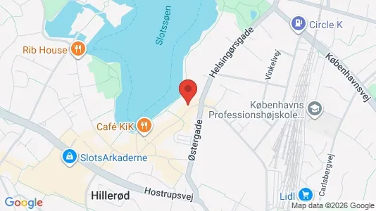 Lejligheder til salg i Hillerød - kort over placeringen