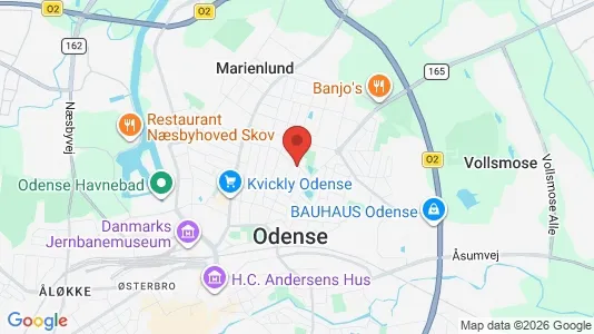 Lejligheder til leje i Odense C - kort over placeringen