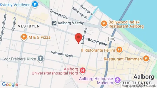 Lejligheder til leje i Aalborg Centrum - kort over placeringen