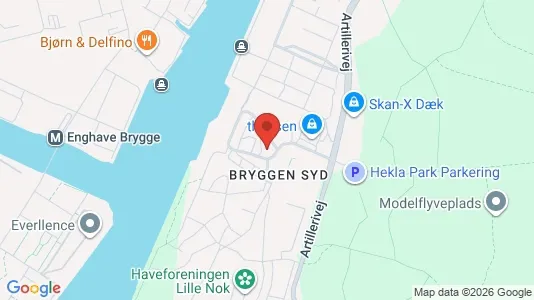 Lejligheder til salg i København S - kort over placeringen