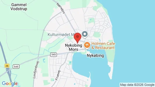 Huse til salg i Nykøbing Mors - kort over placeringen