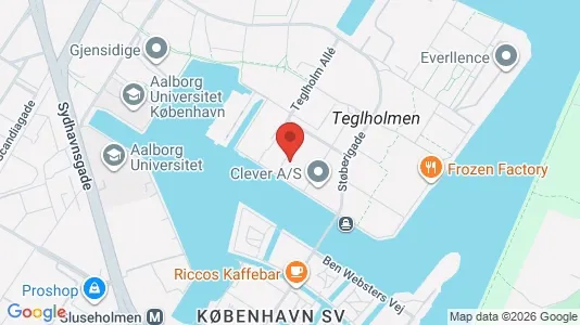 Lejligheder til salg i København SV - kort over placeringen