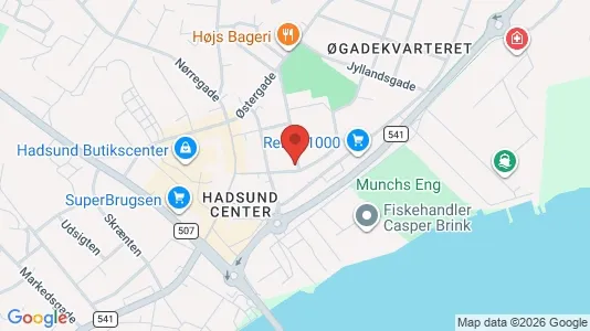 Lejligheder til salg i Hadsund - kort over placeringen