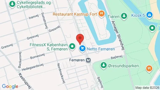 Lejligheder til leje i København S - kort over placeringen