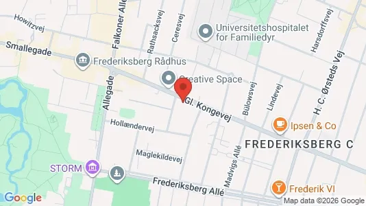 Lejligheder til salg i Frederiksberg C - kort over placeringen
