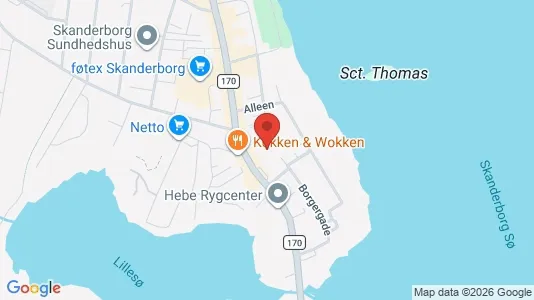 Lejligheder til salg i Skanderborg - kort over placeringen