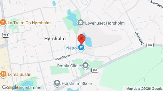 Andelsboliger til salg i Hørsholm - kort over placeringen