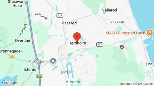 Huse til salg i Hørsholm - kort over placeringen