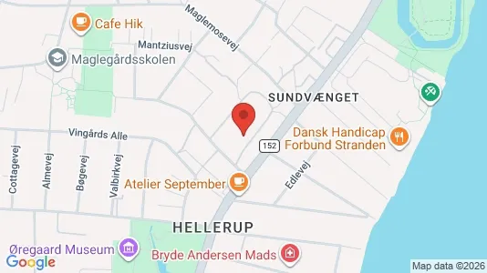 Lejligheder til salg i Hellerup - kort over placeringen